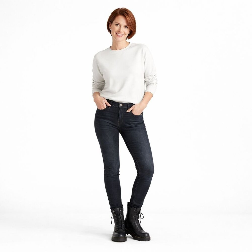 J Brand Alana High Rise Size 27 Crop Black Denim Jeans Skinny Stretch